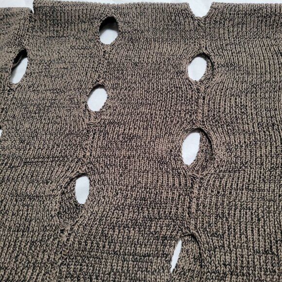 Marla Wynn Sweater Knit Poncho Cutout Design Oversized Soft Comfort Layer Office - Picture 3 of 8